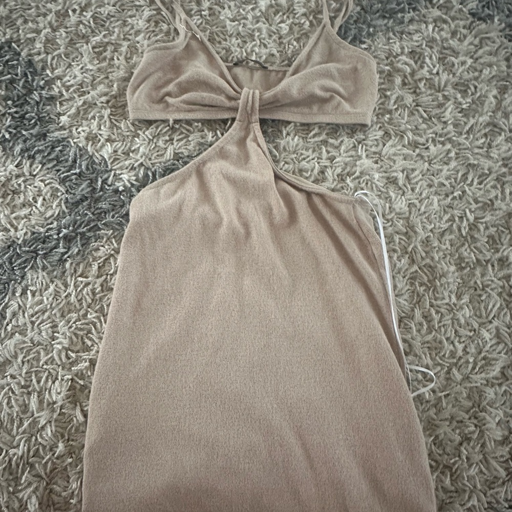 Tan Halter Top Dress